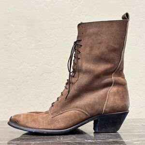 Vintage Acme Retro Victorian Lace Front Granny Boots